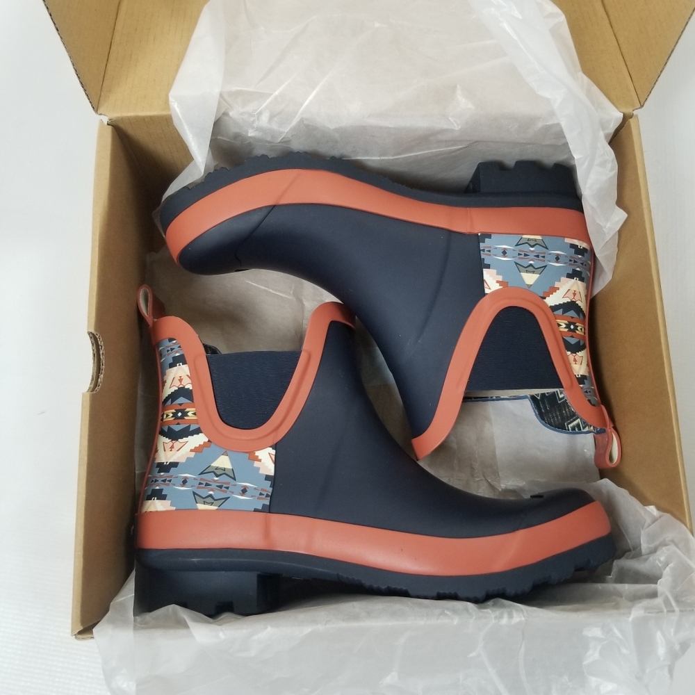 Pendleton Sierra Ridge Chelsea Rubber Rain Boots Waterproof Navy Size 8 NIB - Picture 6 of 11